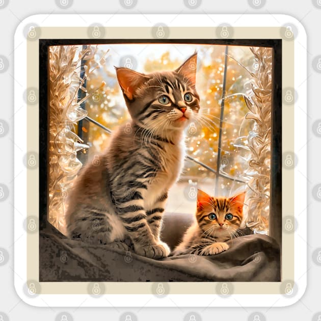 Cute Funny Kittens Beautiful Cats Sticker by PlanetMonkey